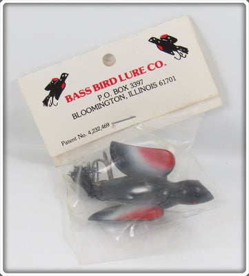 Bass Bird Lure Co Black & Red Bass Bird Lure In Package