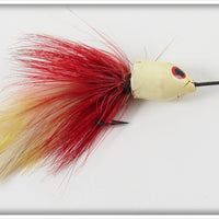 Vintage South Bend Red & White Feath Oreno Fly Rod Lure
