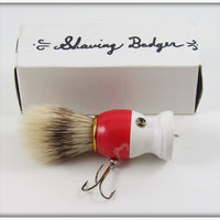 S.E Lures Red & White Shaving Badger Lure In Box 