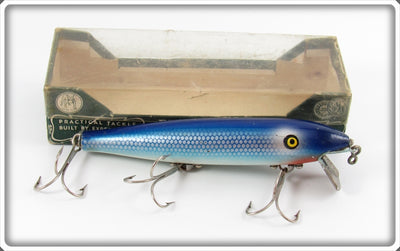 Vintage Pflueger Blue Mullet Scale Palomine Lure In Box 