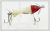 Vintage Heddon Red Head White Tiny Spook Lure