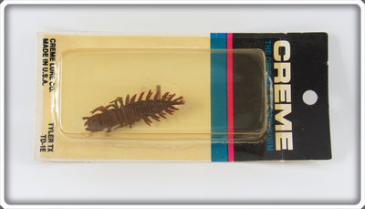 Vintage Creme Large Hellgramite Lure On Card 