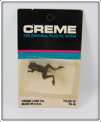 Vintage Creme Medium Frog Lure On Card