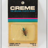 Vintage Creme Stone Fly Nymph Lure On Card