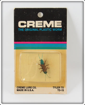 Vintage Creme Stone Fly Nymph Lure On Card