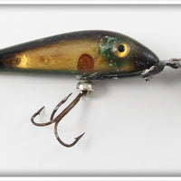 Vintage Heddon Black & Gold Deep Dive Tiger Lure