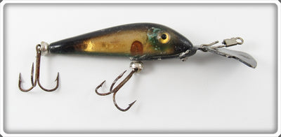 Vintage Heddon Black & Gold Deep Dive Tiger Lure
