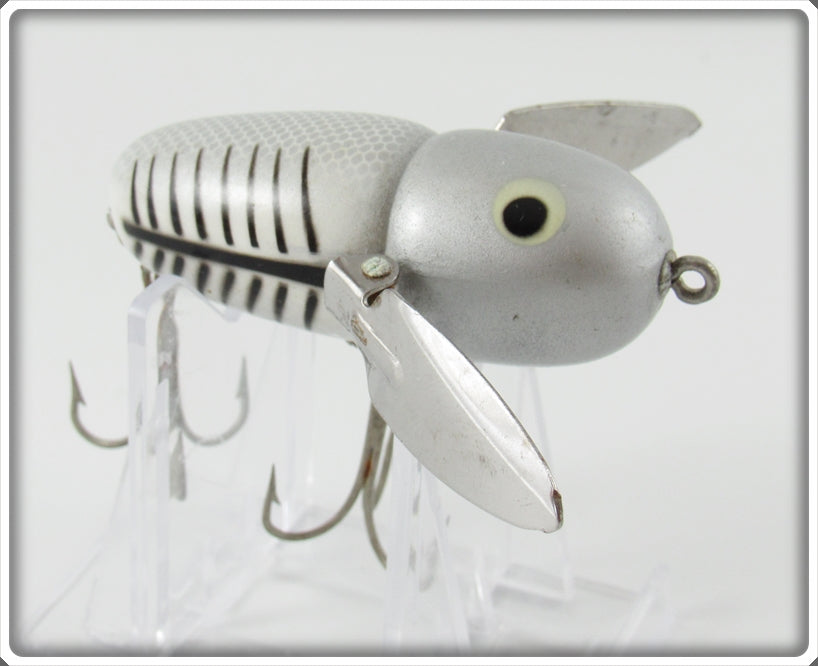 Vintage Heddon Silver Shore Crazy Crawler Lure 