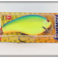 Bagley Blue On Chartreuse Balsa B 3 Lure On Card 
