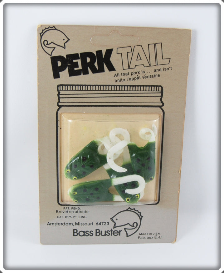 Vintage Bass Buster Perk Tail Frogs On Card