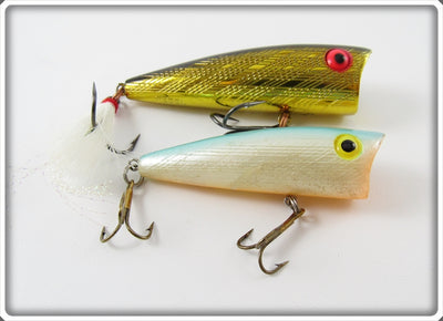 Vintage Rebel Pearl & Gold Pop R Lure Pair