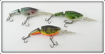 Rapala Natural Finish Jointed Minnow Lot Of Three Lures