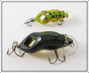 Vintage Rebel Green Frog Lure Pair 