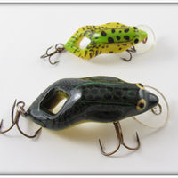 Vintage Rebel Green Frog Lure Pair 