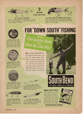 1949 South Bend Lure & Line Ad