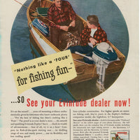 1948 Wood's Lure & Evinrude Two Sided Ad