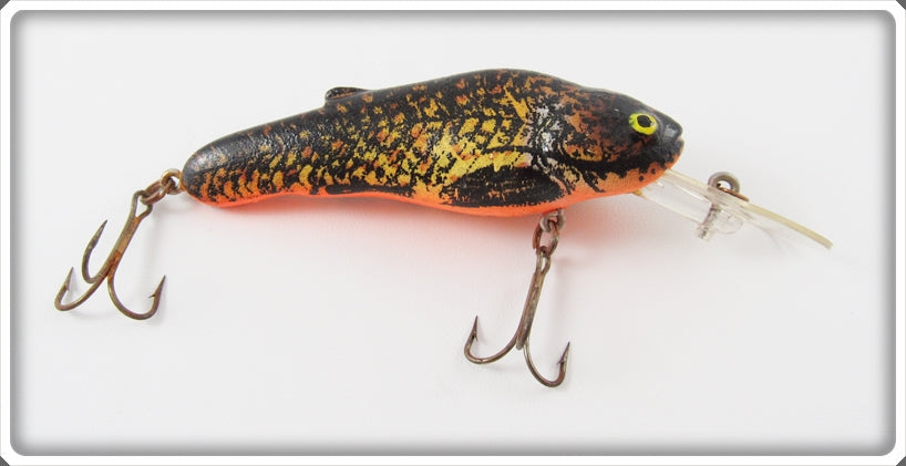 Vintage Crankbait Corp Black & Orange Bullcat Lure