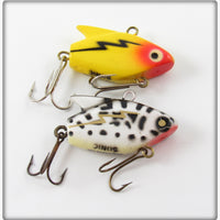 Vintage Heddon Coachdog & Yellow Sonic Lure Pair
