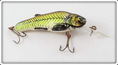 Vintage Crankbait Corp Yellow & Brown Bullcat Lure 