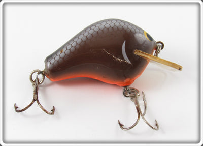 Vintage Bagley Black On Brown Balsa B1 Lure 