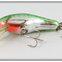 Bagley Green Chartreuse On Silver Chrome Diving Killer B II
