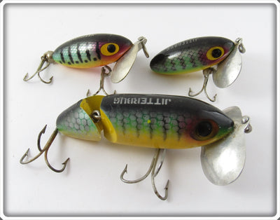 Arbogast Perch Jitterbug Lot Of Three