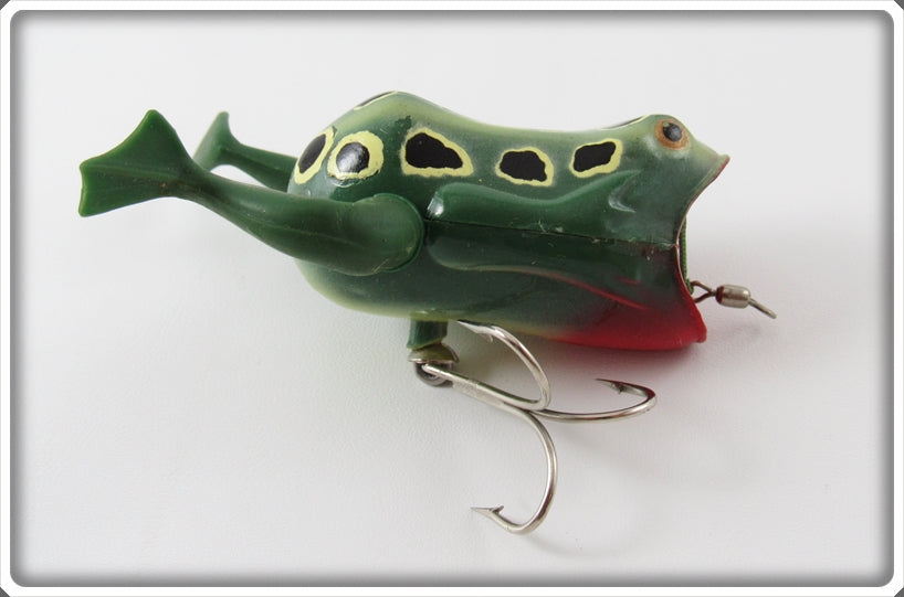 antique frog fishing lures Vintage Powerpak Spring Activated Green Frog Lure For Sale
