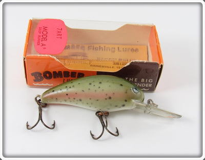 Vintage Bomber Rainbow Trout Model A Lure In Box