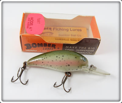 Vintage Bomber Rainbow Trout Model A In Box Lure