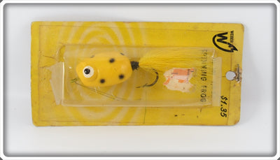 Vintage Weber Yellow Spinning Frog Lure On Card 