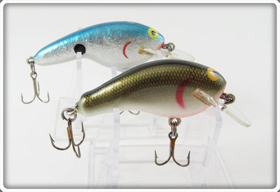 Vintage Sisson Blue Chrome & Gold Scale Crankbait Lure Pair