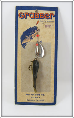 Vintage Weaver Lure Co Grabber Catfish Lure On Card
