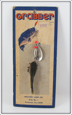 Vintage Weaver Lure Co Grabber Catfish Lure On Card