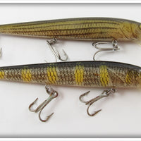 Vintage Rebel Naturalized Perch & Striper Floater Lure Pair 