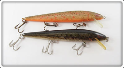 Vintage Rebel Naturalized Trout & Bass Floater Lure Pair 