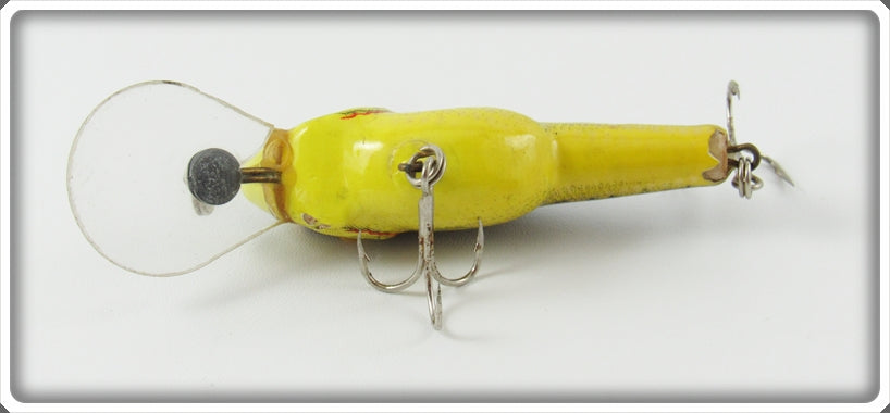 Vintage Bagley Litte Bass On Chartreuse Small Fry Bass Lure For