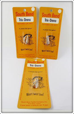 South Bend Lot Of Three Red & White Trix Oreno On Cards