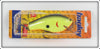Bagley Black On Chartreuse Balsa B3 Lure On Card