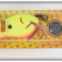 Bagley Black On Chartreuse Balsa B2 Lure On Card