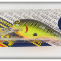 Bagley Black On Chartreuse Diving Killer B II Lure On Card
