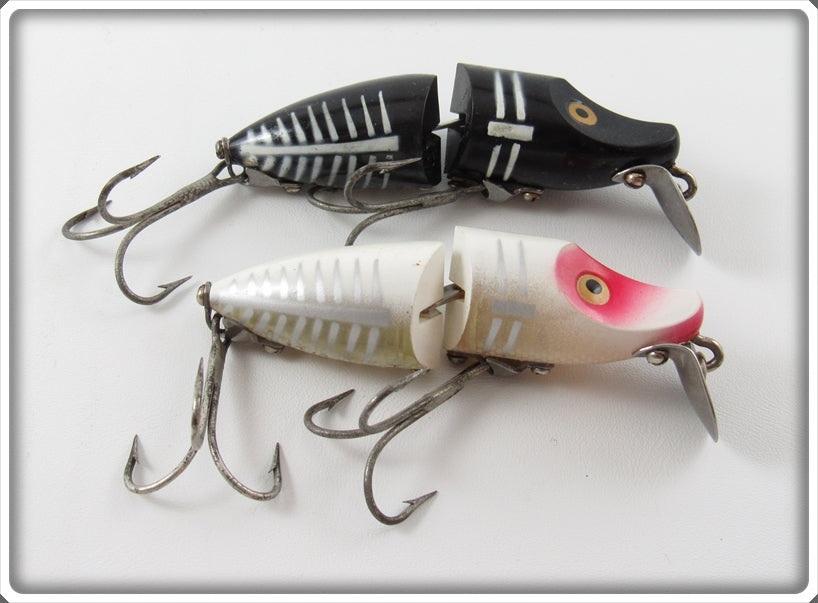 Heddon White Shore & Black Shore Jointed River Runt Pair