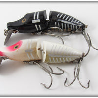 Heddon White Shore & Black Shore Jointed River Runt Pair