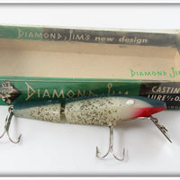 Vintage Diamond Jim Tackle Co Blue & White Diamond Jim In Box
