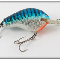 Vintage Bagley Hot Blue On Silver Diving B II Lure
