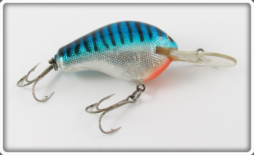 Vintage Bagley Hot Blue On Silver Diving B II Lure