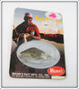 Vintage Mann's Natural Bass Razorback Piglet Lure On Card
