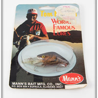 Vintage Mann's Natural Crawdad Razorback Piglet Lure On Card 