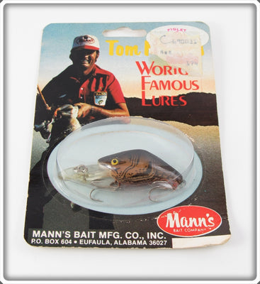 Vintage Mann's Natural Crawdad Razorback Piglet Lure On Card 