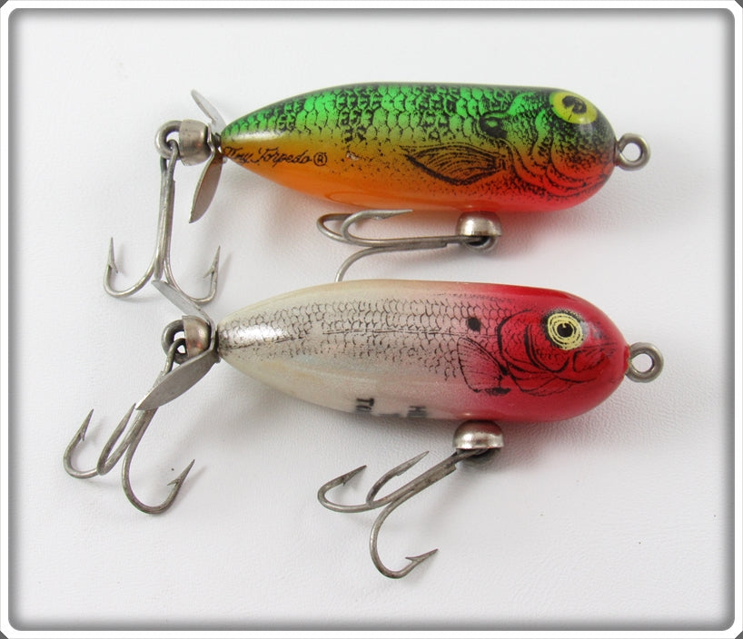 Heddon G Finish & Natural Perch Tiny Torpedo Lure Pair 