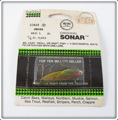 Vintage Heddon Perch Sonar On Card 